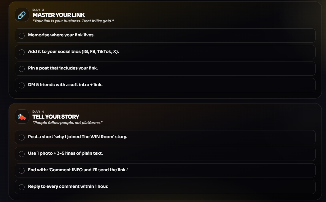 Launch Plan Days 3 and 4 — Master Your Link and Tell Your Story