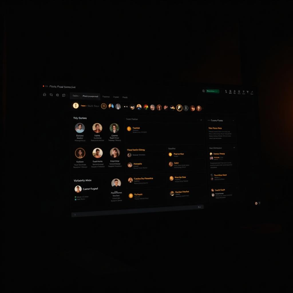 The private members' room on screen