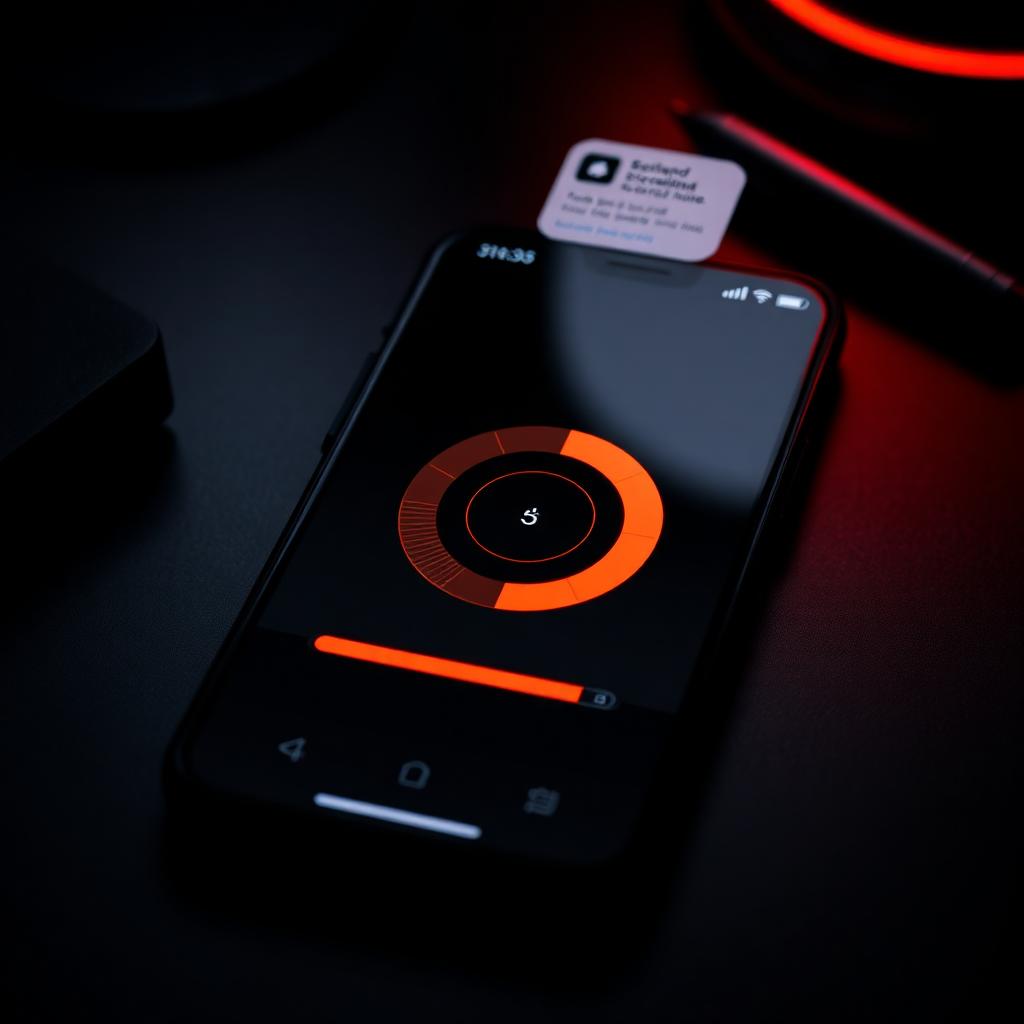 A ROASTED score dial on a phone